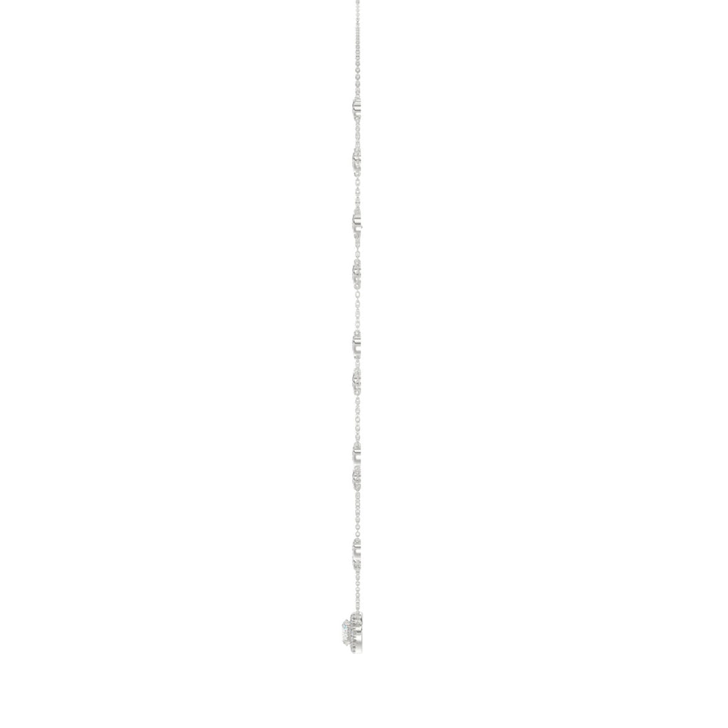 14K WHITE GOLD 2 1/4CT ROUND/OVAL DIAMOND LADIES NECKLACE