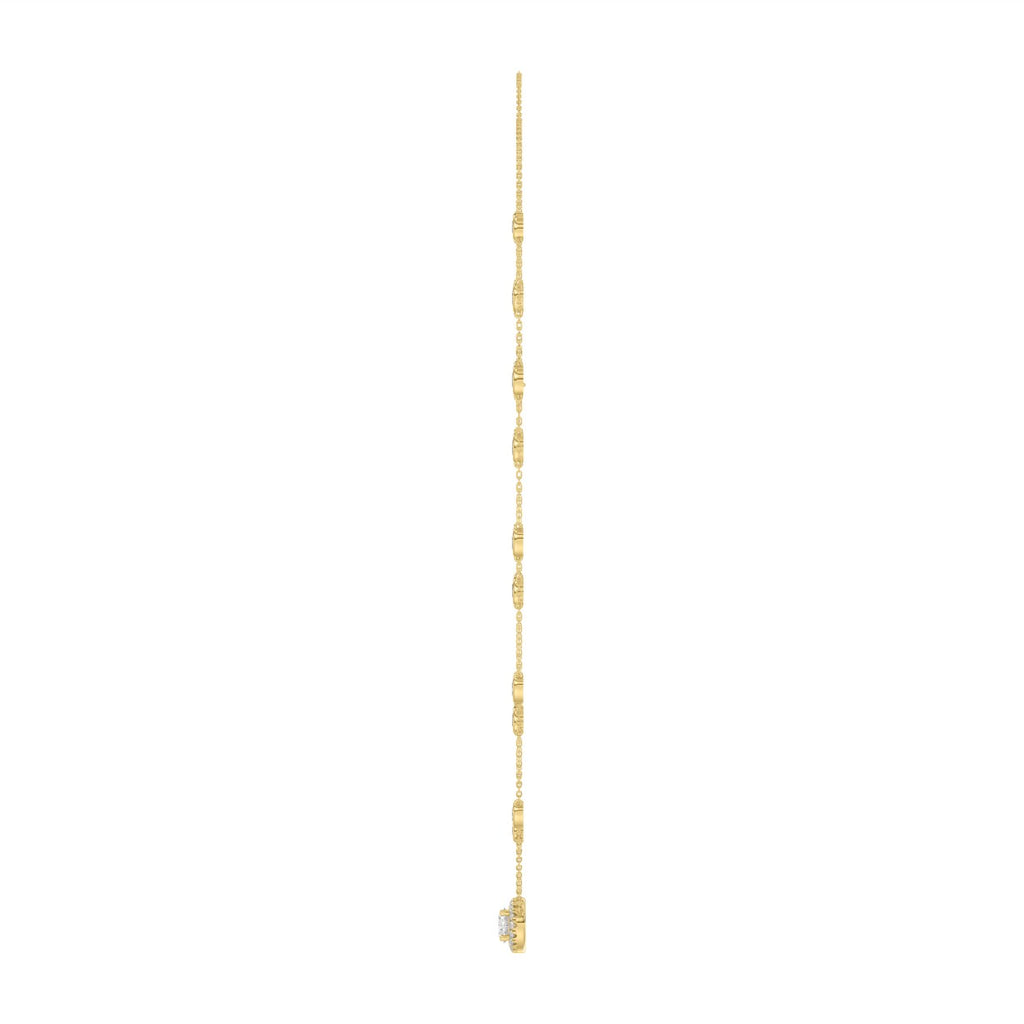 14K YELLOW GOLD 2 1/4CT ROUND/OVAL DIAMOND LADIES NECKLACE