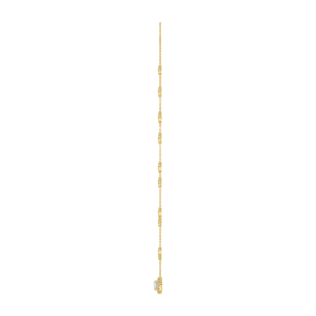 14K YELLOW GOLD 2 1/4CT ROUND/OVAL DIAMOND LADIES NECKLACE