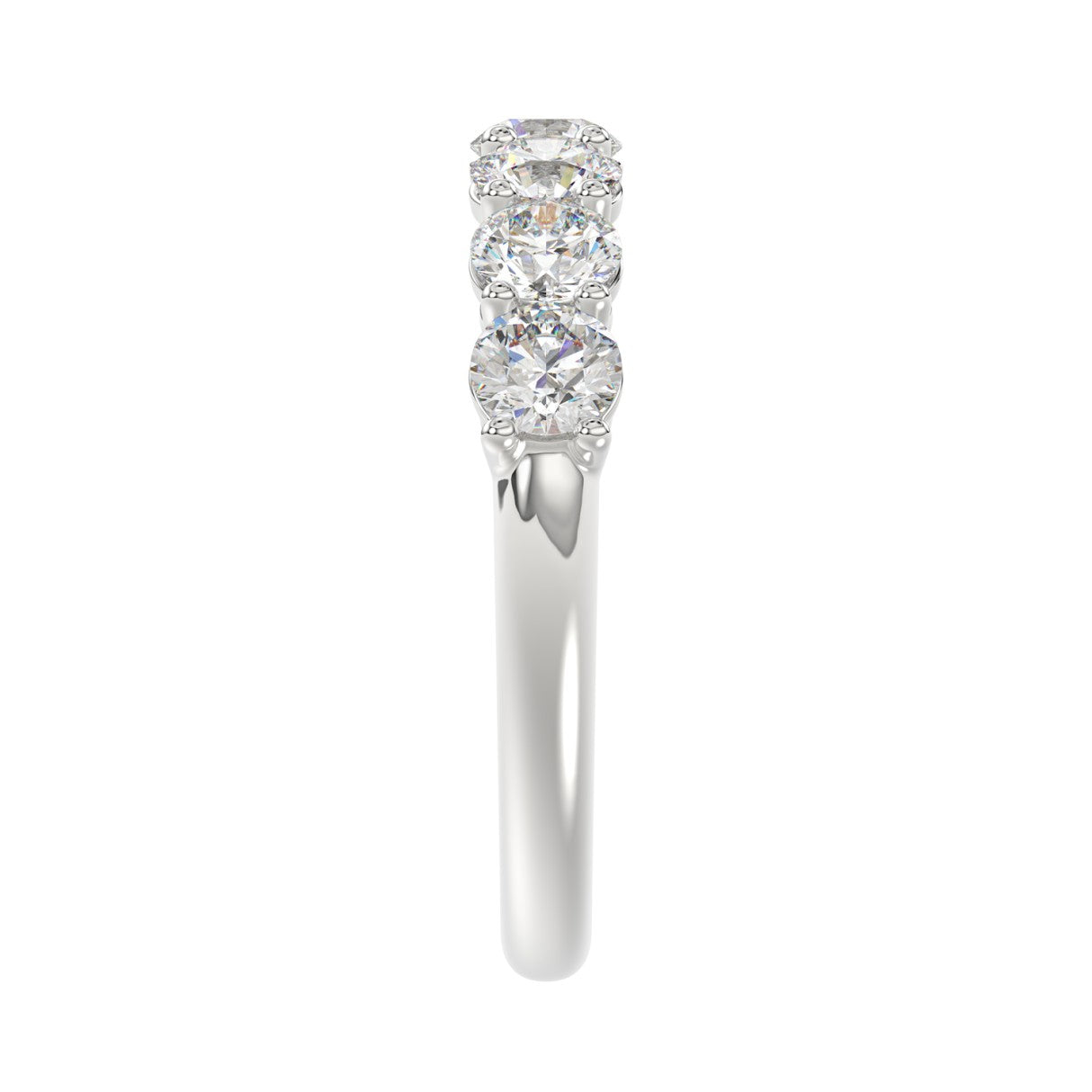 14K WHITE GOLD 1 3/8CT ROUND DIAMOND LADIES BAND