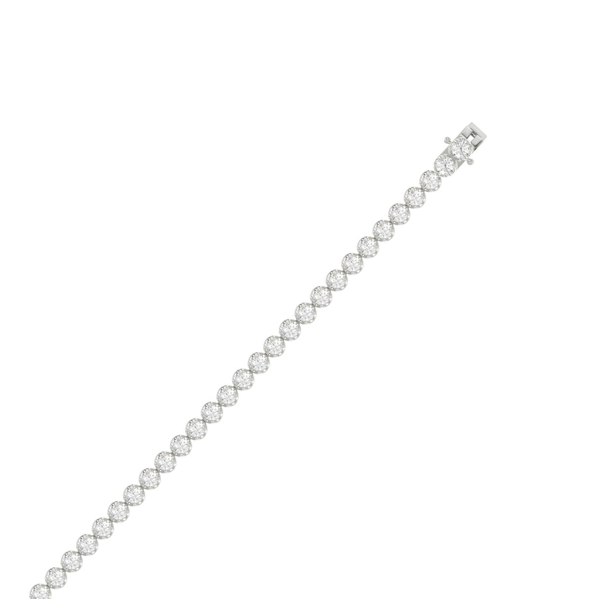 10K WHITE GOLD 3.00CT ROUND DIAMOND LADIES BRACELET