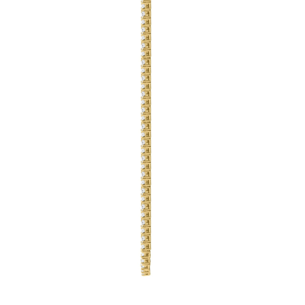 14K YELLOW GOLD 12.00CT ROUND DIAMOND MEN'S NECKLACE