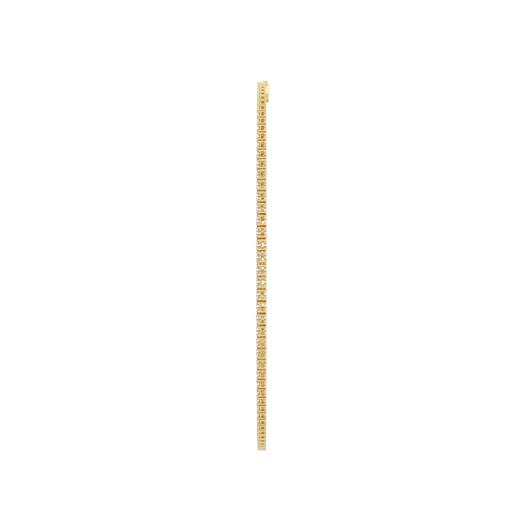 14K YELLOW GOLD 12.00CT ROUND DIAMOND MEN'S NECKLACE