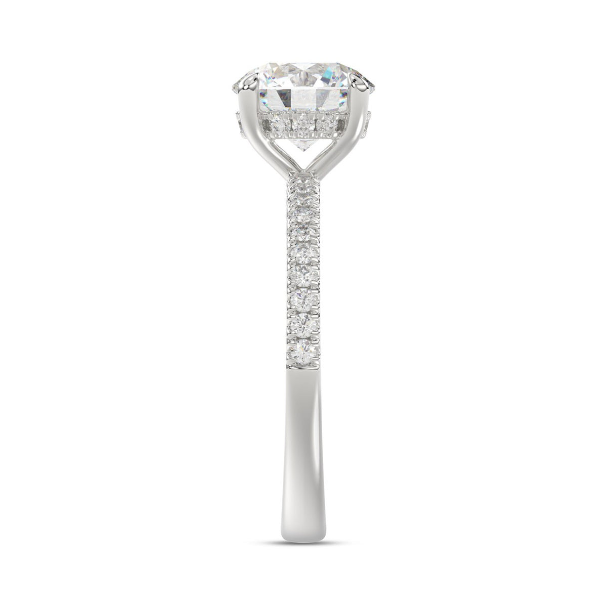 14K WHITE GOLD 1 3/4CT ROUND DIAMOND LADIES RING (CENTER STONE ROUND DIAMOND 1 1/2CT)