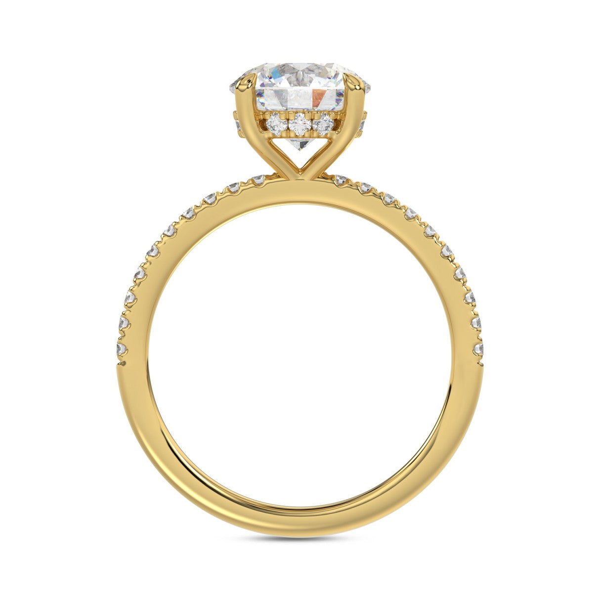 14K YELLOW GOLD 1 3/4CT ROUND DIAMOND LADIES RING (CENTER STONE ROUND DIAMOND 1 1/2CT)