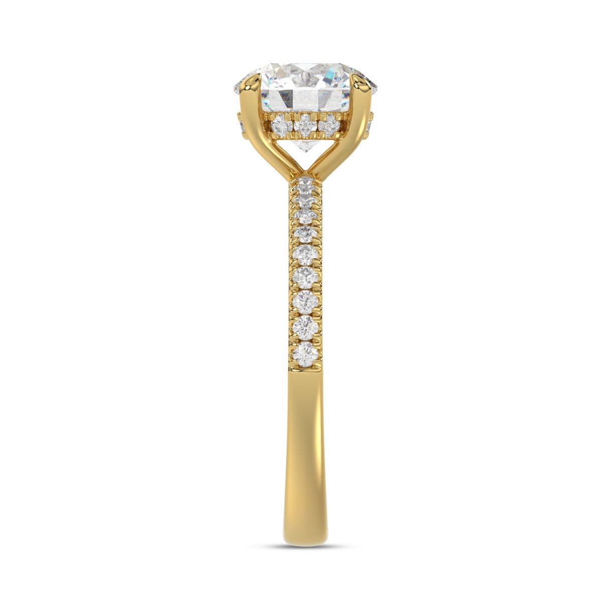 14K YELLOW GOLD 1 3/4CT ROUND DIAMOND LADIES RING (CENTER STONE ROUND DIAMOND 1 1/2CT)