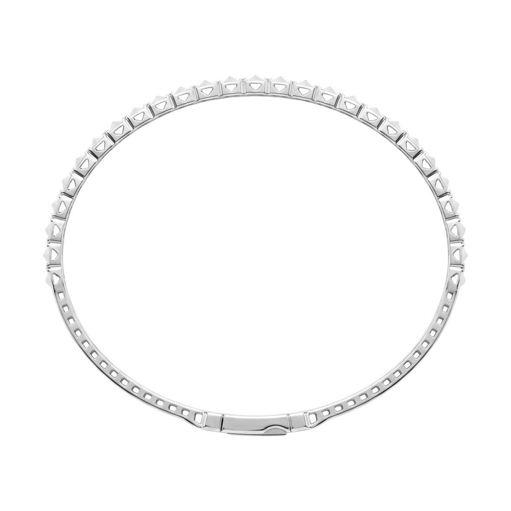 9K WHITE GOLD 1/5CT ROUND DIAMOND LADIES BANGLE