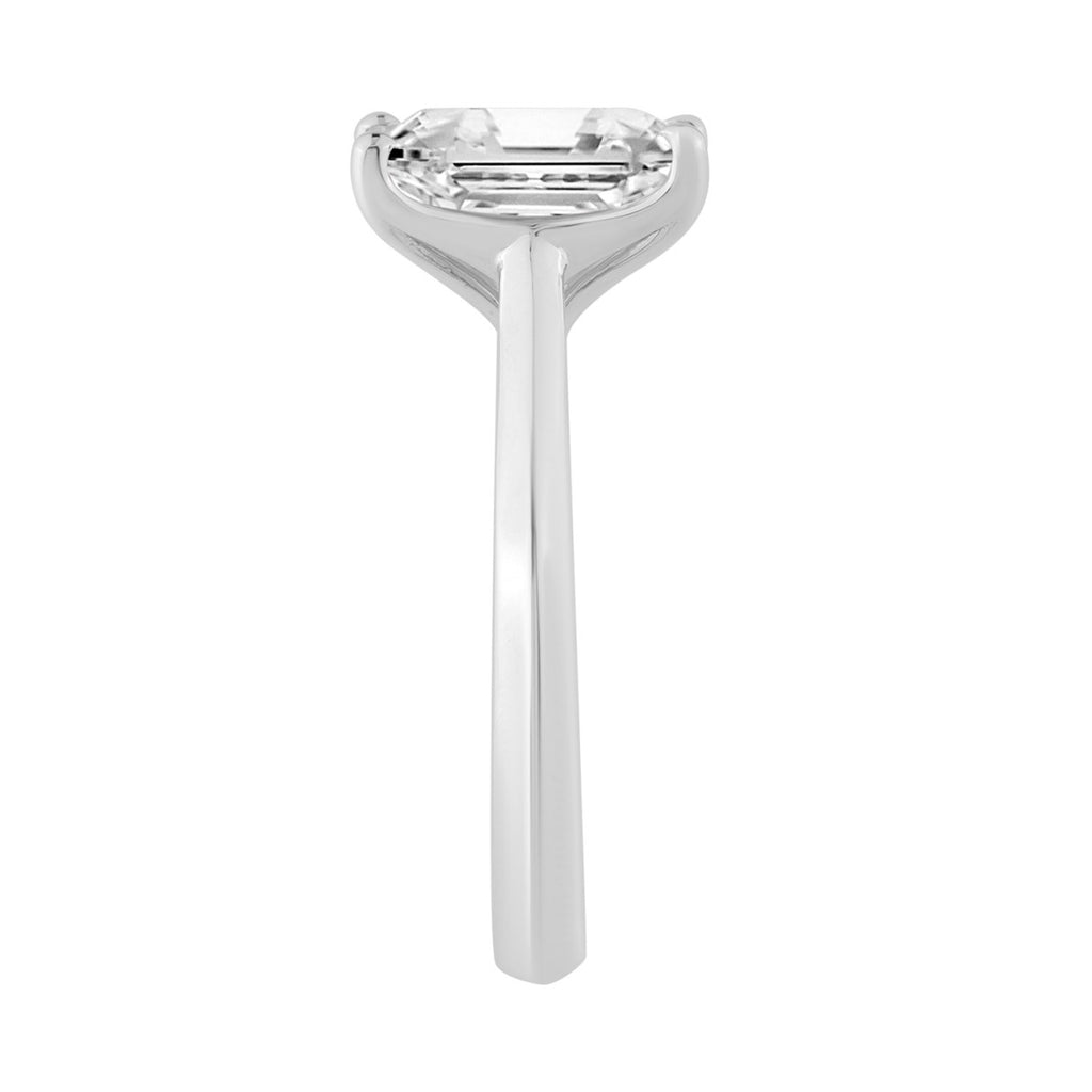 14K WHITE GOLD 4.00CT RADIANT DIAMOND LADIES RING 