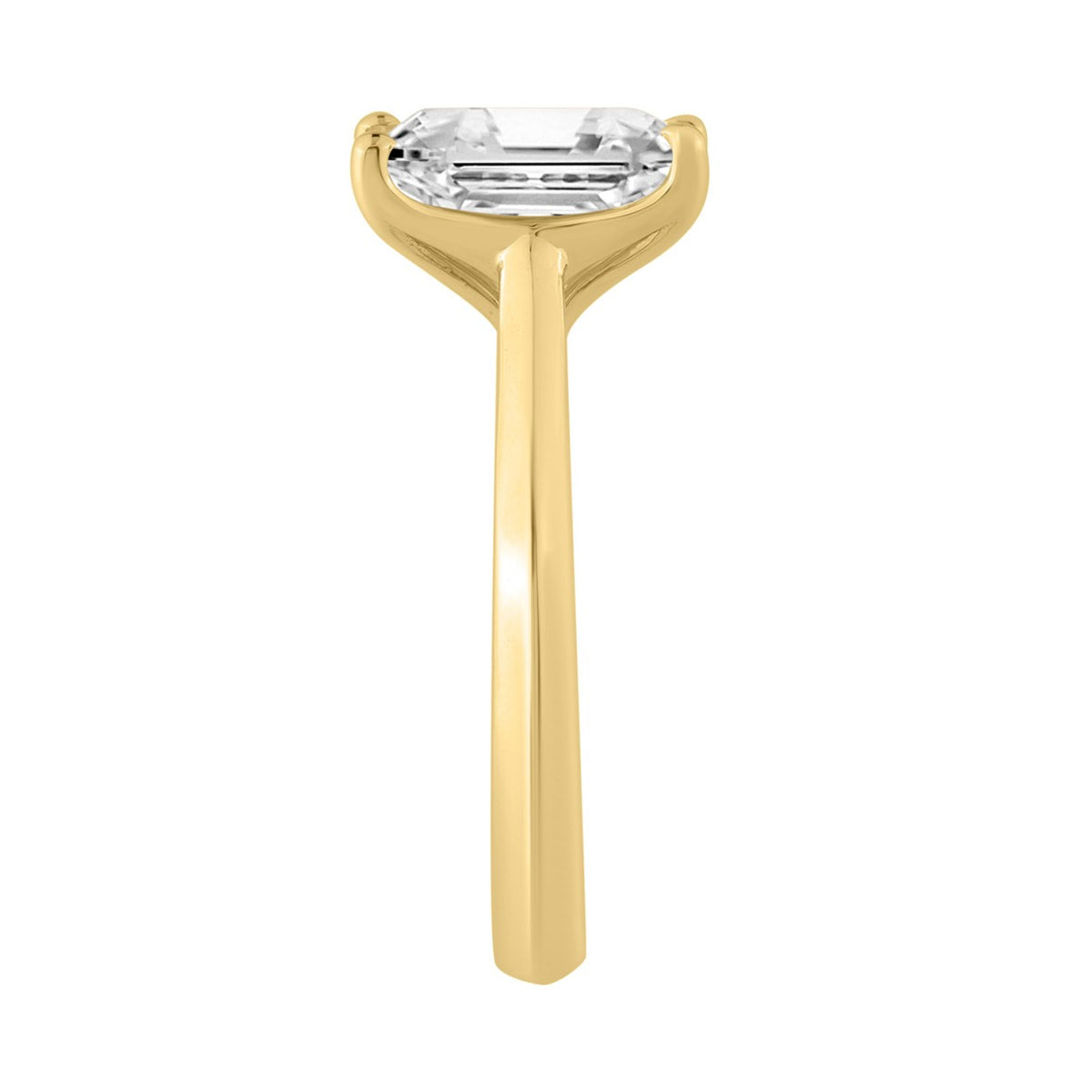 14K YELLOW GOLD 4.00CT RADIANT DIAMOND LADIES RING 