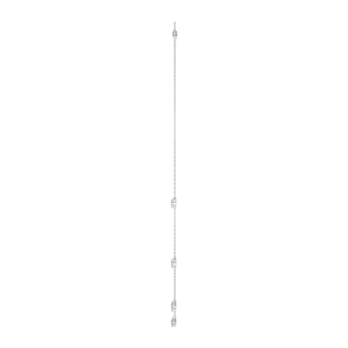 10K WHITE GOLD 1.00CT ROUND DIAMOND LADIES NECKLACE