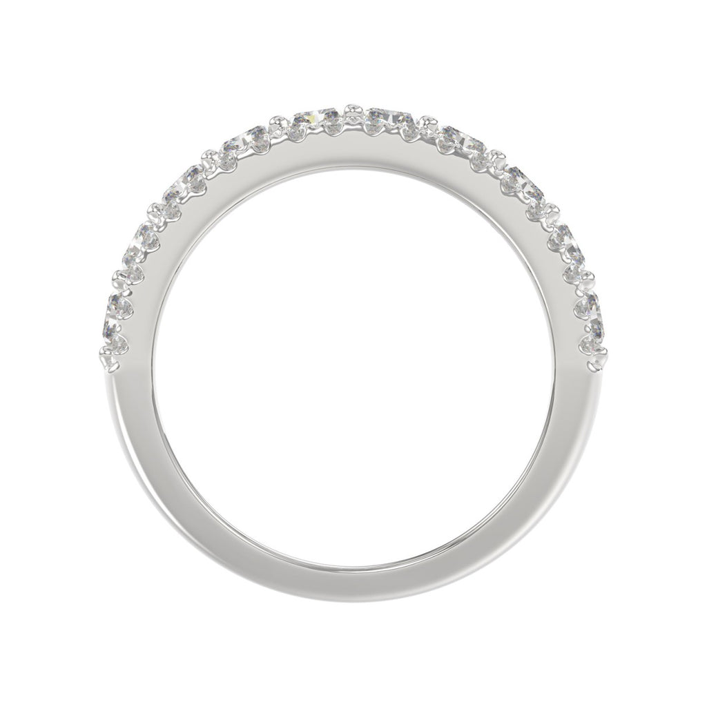 3.00 CT Fashion Band for Ladies Round &amp; Radiant Cut Diamonds 14K White Gold Luxury Band (Color F-G -Clarity VS1/VS2)