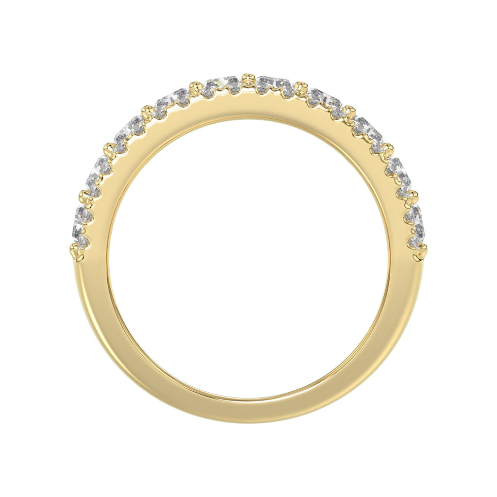 3.00 CT Fashion Band for Ladies Round &amp; Radiant Cut Diamonds 14K Yellow Gold Luxury Band (Color F-G -Clarity VS1/VS2)