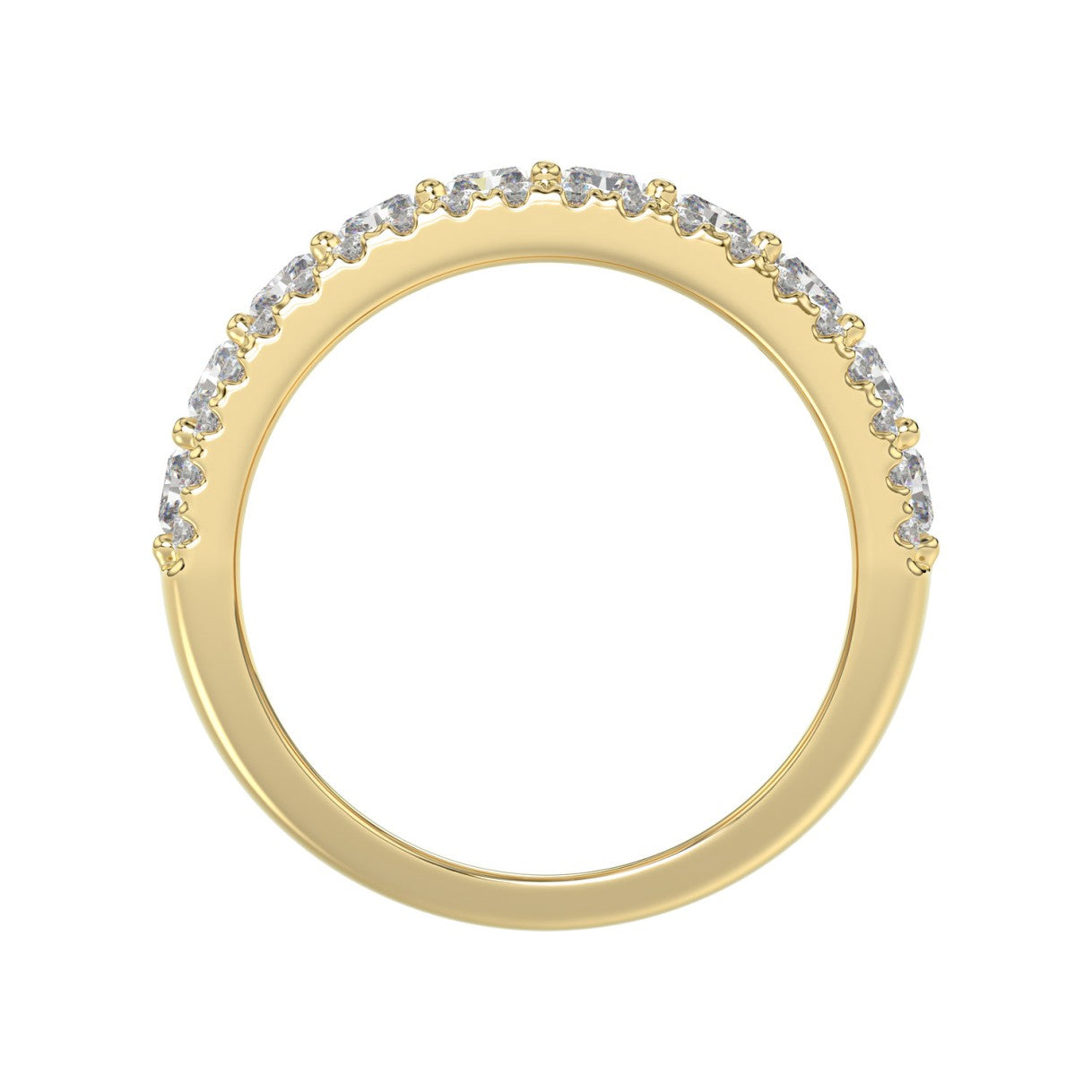 3.00 CT Fashion Band for Ladies Round &amp; Radiant Cut Diamonds 14K Yellow Gold Luxury Band (Color F-G -Clarity VS1/VS2)