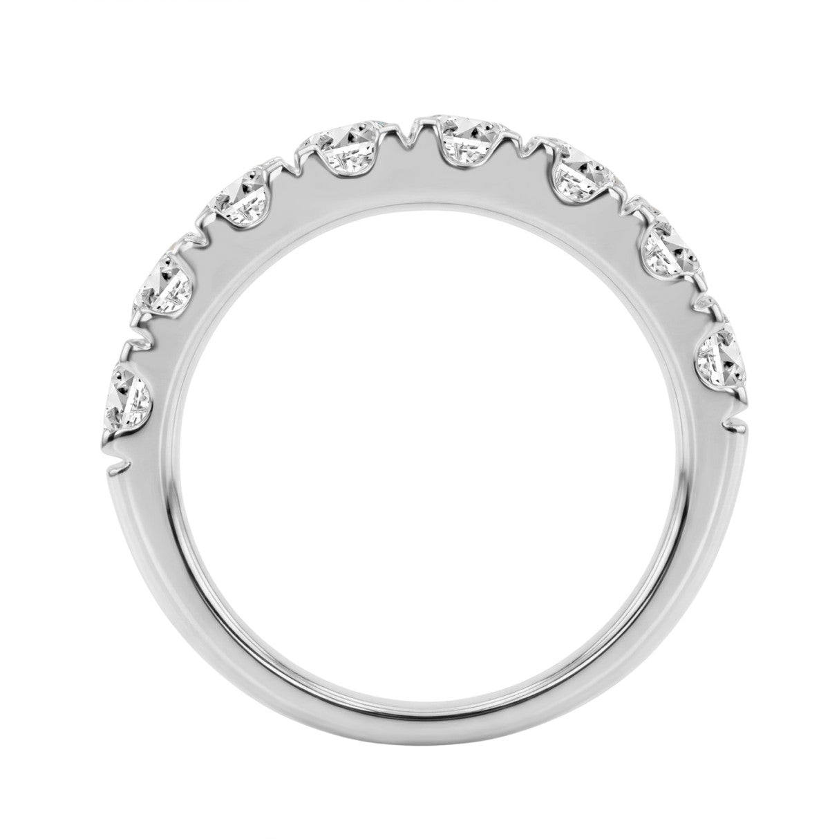 14K WHITE GOLD GOLD 2.00CT ROUND DIAMOND LADIES BAND