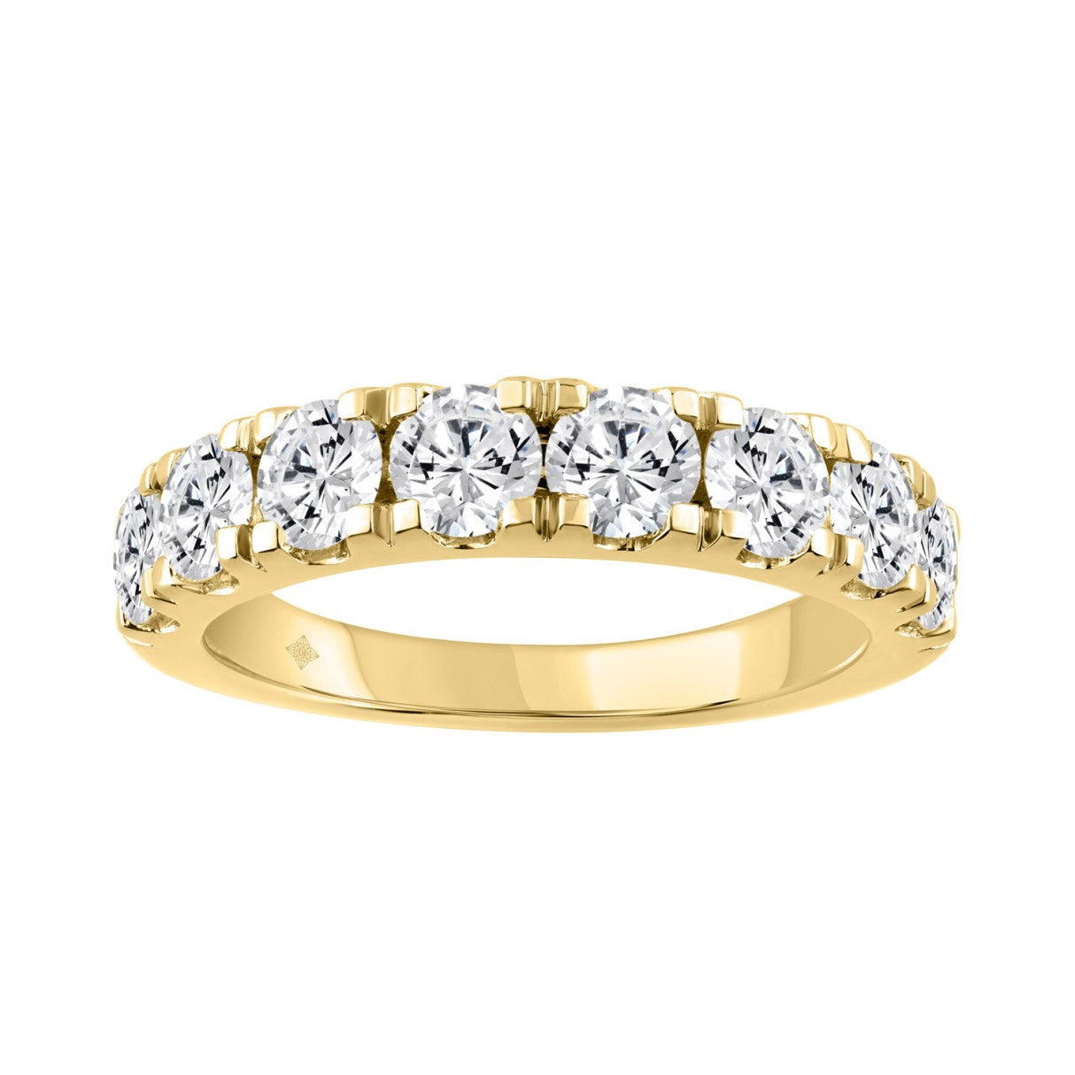 14K YELLOW GOLD 2.00CT ROUND DIAMOND LADIES BAND