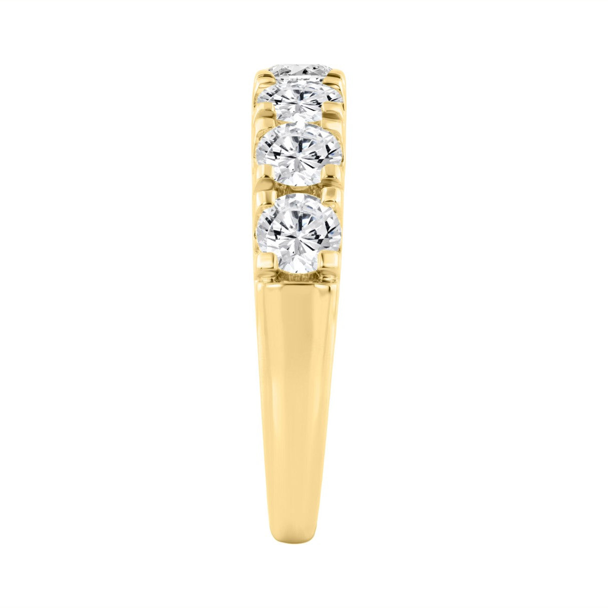14K YELLOW GOLD 2.00CT ROUND DIAMOND LADIES BAND