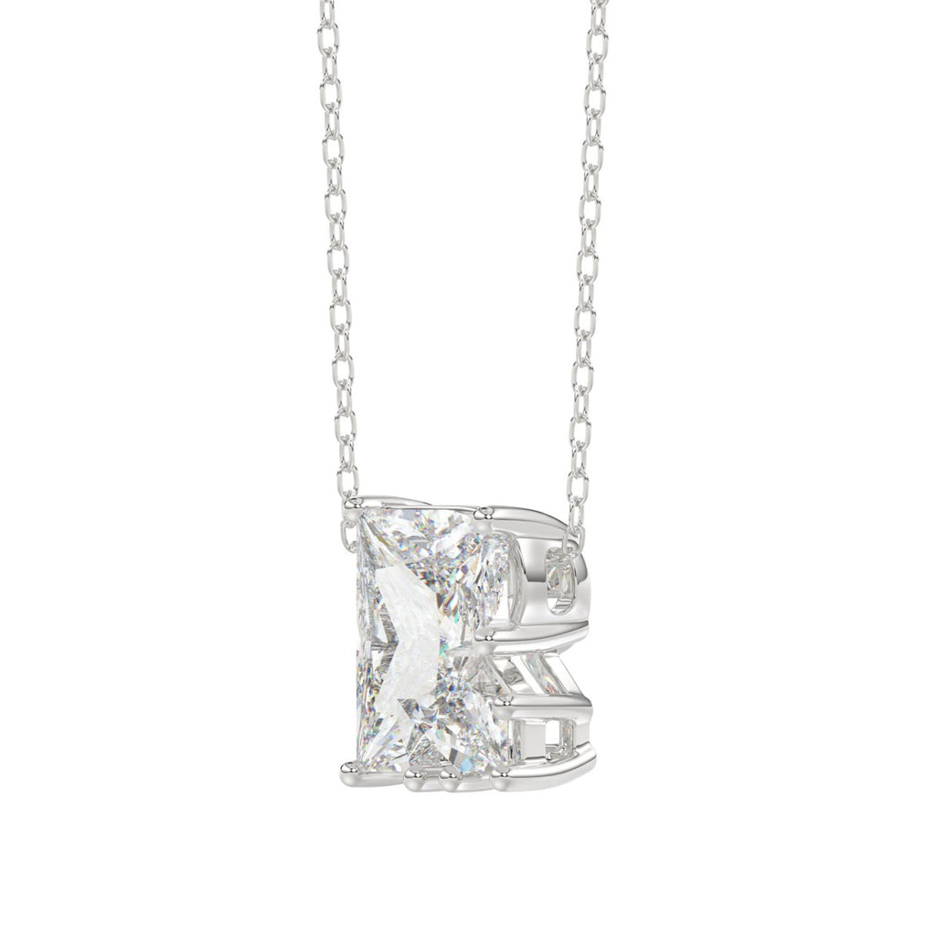 10K WHITE GOLD 1 5/8CT FANCY CUT ALPHABET DIAMOND LADIES PENDANT WITH CHAIN