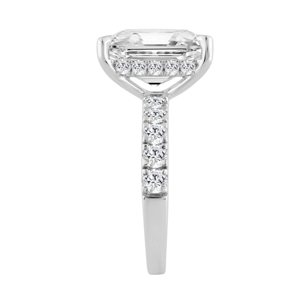 14K WHITE GOLD 6.00CT ROUND/RADIANT DIAMOND LADIES RING (CENTER STONE RADIANT DIAMOND 5CT)