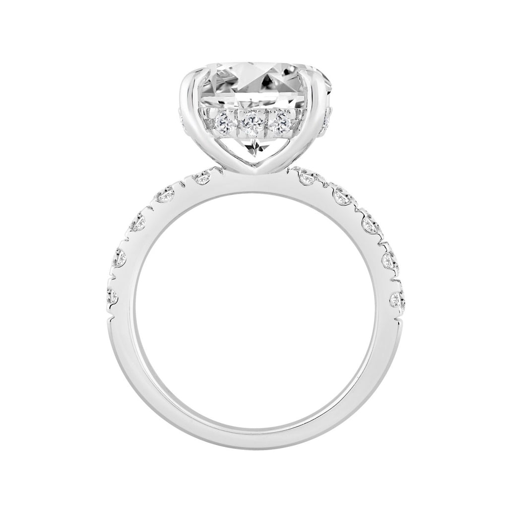 14K WHITE GOLD 6.00CT ROUND DIAMOND LADIES RING (CENTER STONE ROUND DIAMOND 5.00CT)