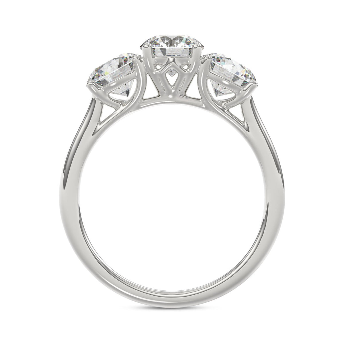 14K WHITE GOLD 2 1/4CT ROUND DIAMOND LADIES RING