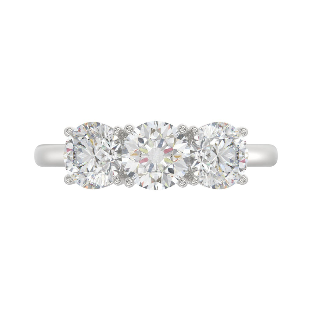 14K WHITE GOLD 2 1/4CT ROUND DIAMOND LADIES RING
