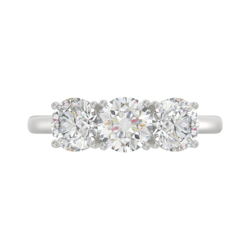 14K WHITE GOLD 2 1/4CT ROUND DIAMOND LADIES RING