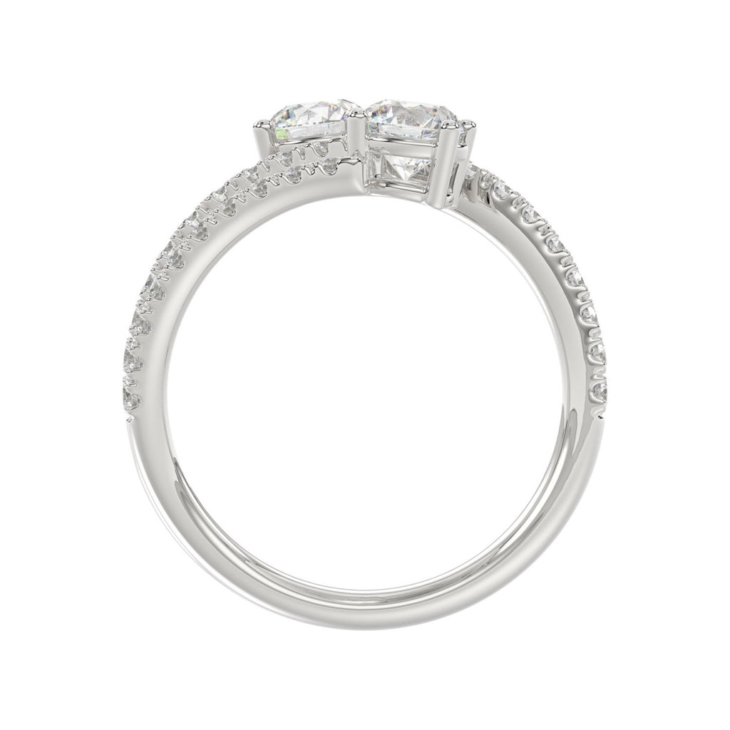14K WHITE GOLD 1 1/2CT ROUND DIAMOND LADIES RING (CENTER STONE ROUND DIAMOND 2CT)