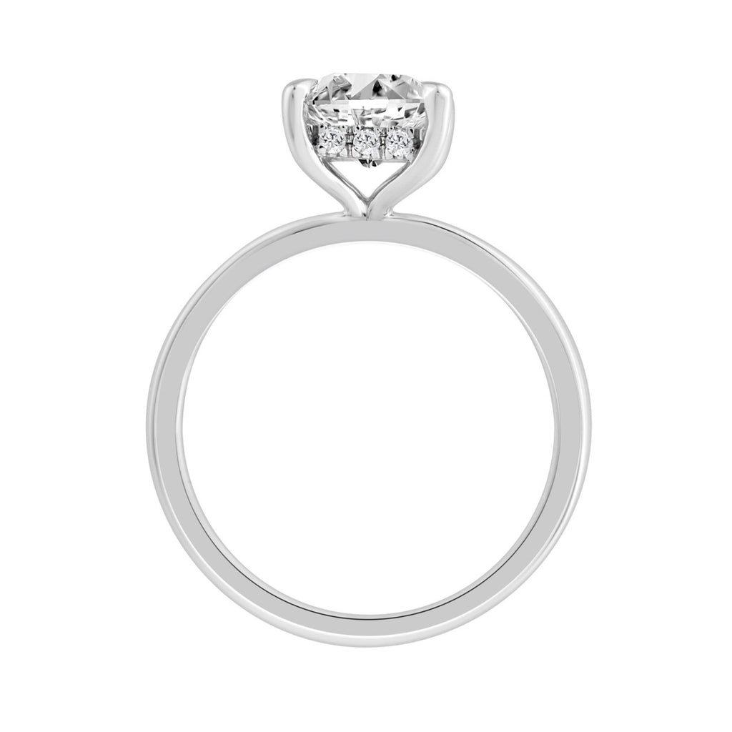 14K WHITE GOLD 2.00CT ROUND/PRINCESS DIAMOND LADIES RING (CENTER STONE PRINCESS DIAMOND 2.00CT)