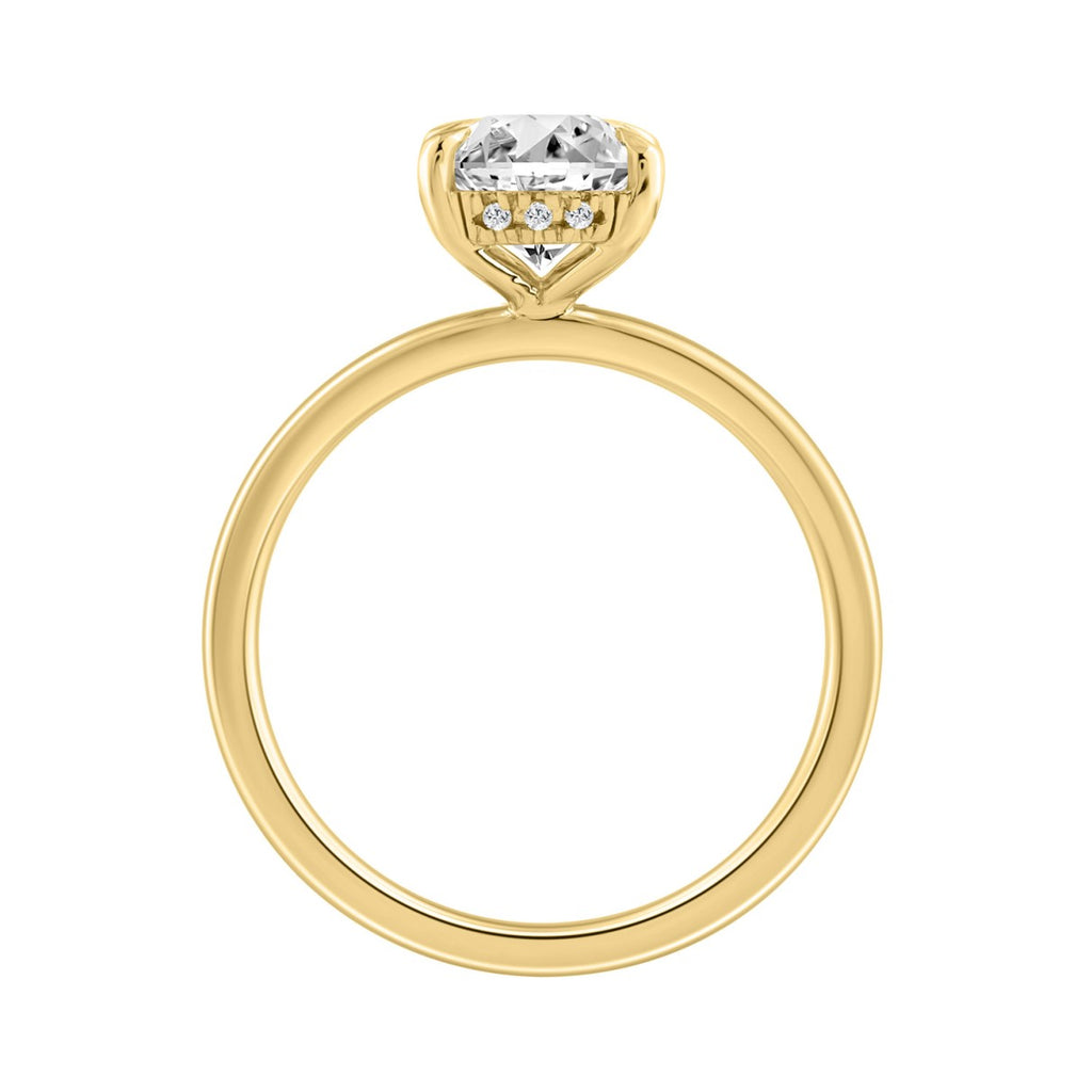 14K YELLOW GOLD 2.00CT OVAL/ROUND DIAMOND LADIES RING (CENTER STONE OVAL DIAMOND 2CT)