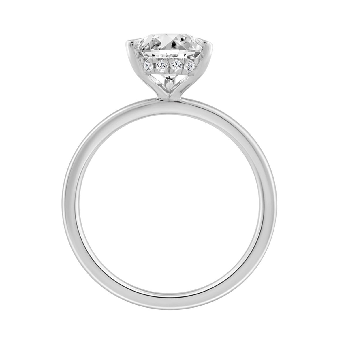 14K WHITE GOLD 2.00CT PEAR/ROUND DIAMOND LADIES RING (CENTER STONE PEAR DIAMOND 2CT)