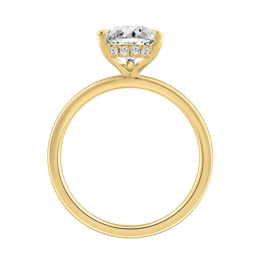 14K YELLOW GOLD 2.00CT PEAR/ROUND DIAMOND LADIES RING (CENTER STONE PEAR DIAMOND 2CT)