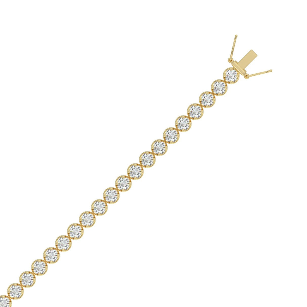 14K YELLOW GOLD 5.00CT ROUND DIAMOND LADIES BRACELET