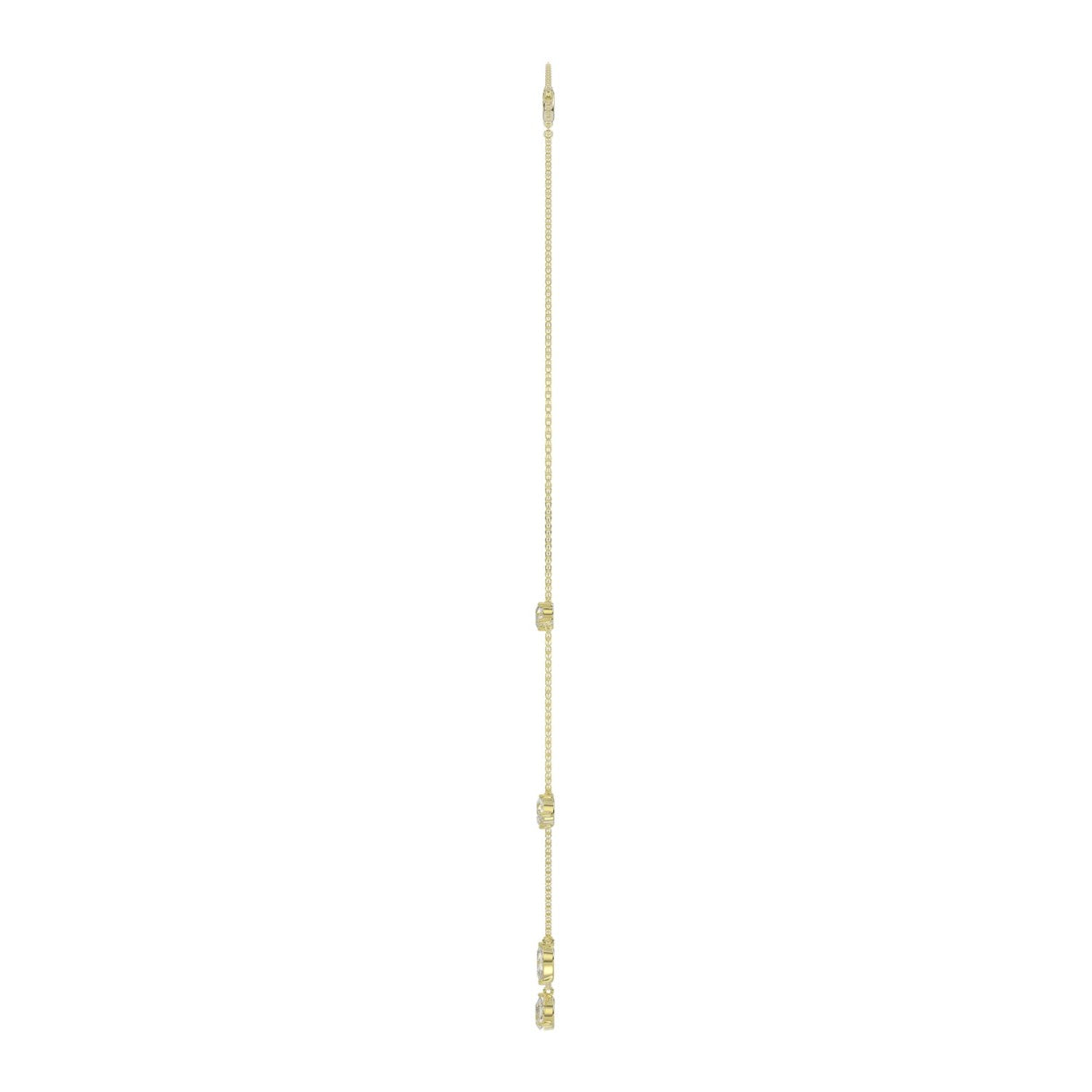 14K YELOW GOLD 1.00CT ROUND/PEAR/MARQUISE/OVAL DIAMOND LADIES NECKLACE
