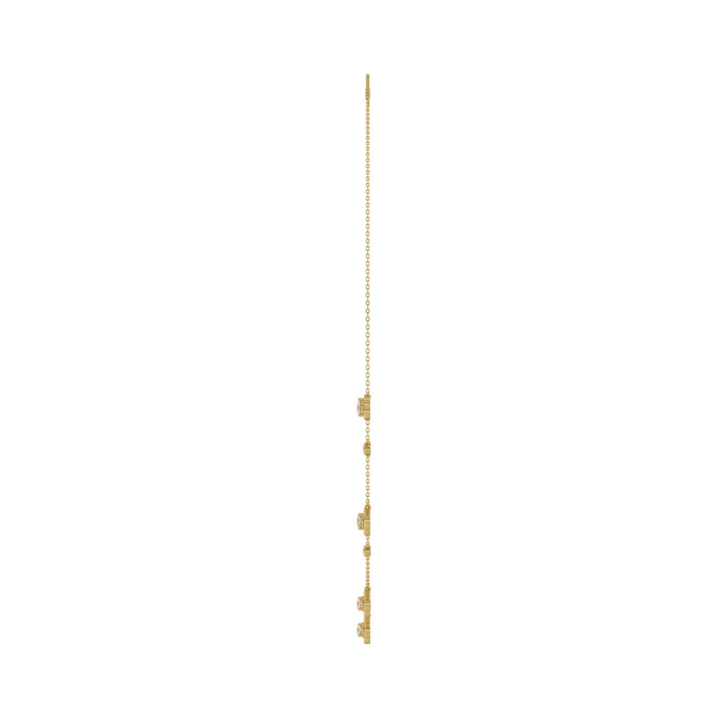 14K YELLOW GOLD 1 1/2CT ROUND DIAMOND LADIES NECKLACE