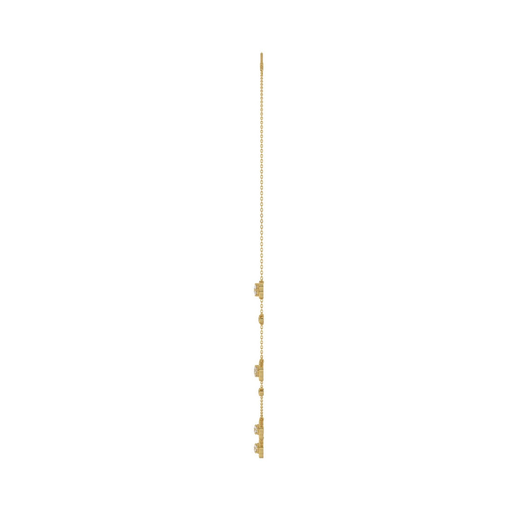 14K YELLOW GOLD 1 1/2CT ROUND DIAMOND LADIES NECKLACE