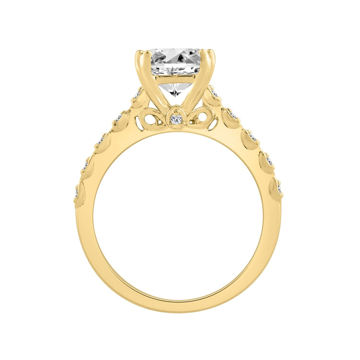 14K  YELLOW GOLD 3.00CT ROUND/RADIANT DIAMOND LADIES RING (CENTER STONE RADIANT DIAMOND 3CT)