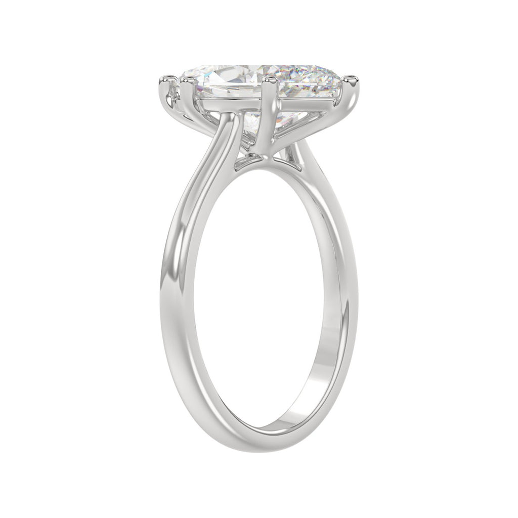 14K WHITE GOLD 1 1/2CT MARQUISE DIAMOND SOLITAIRE RING 