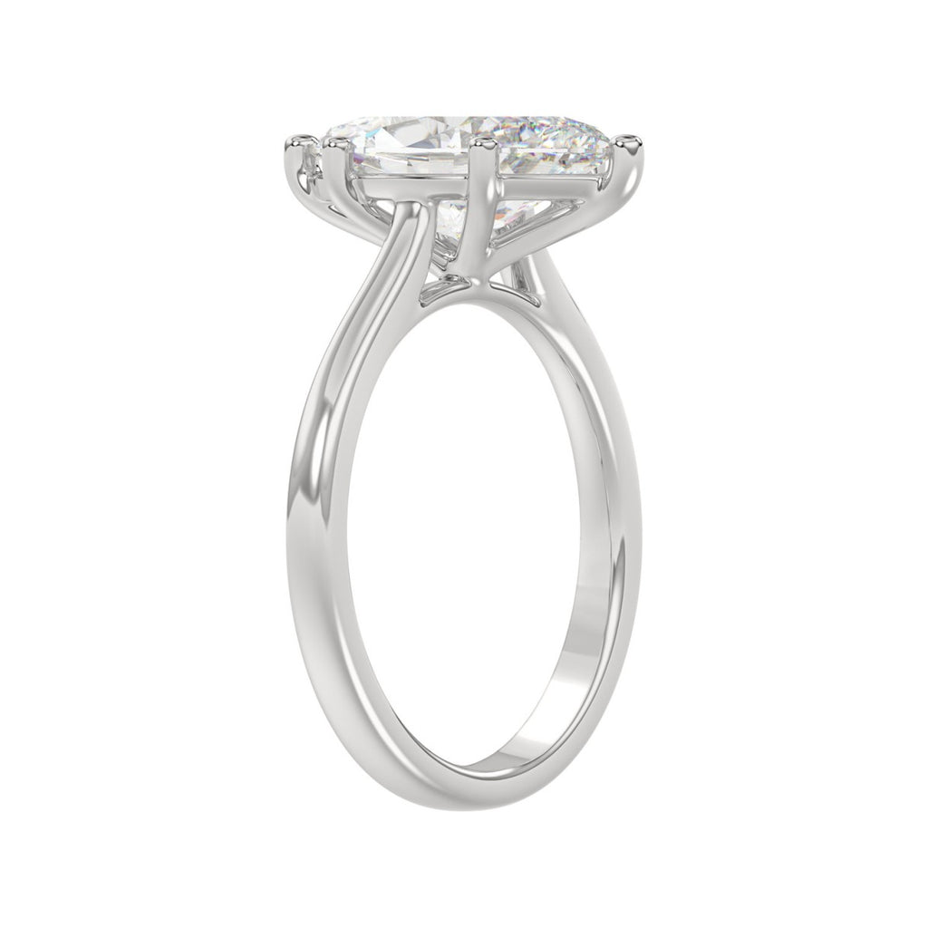14K WHITE GOLD 1 1/2CT MARQUISE DIAMOND SOLITAIRE RING 