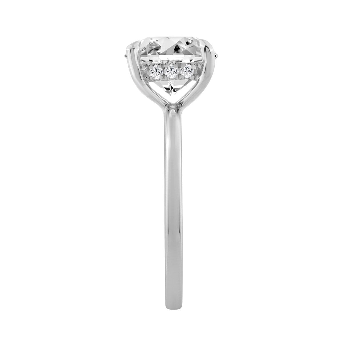 14K WHITE GOLD 3.00CT ROUND DIAMOND LADIES RING 