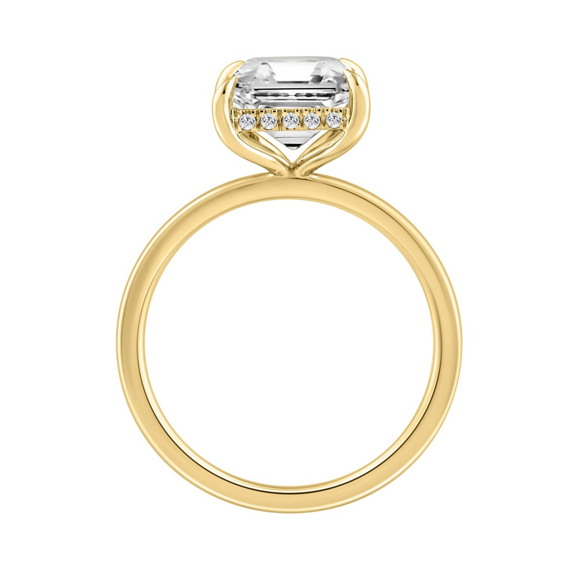14K YELLOW GOLD 3 1/8CT ROUND/RADIANT DIAMOND LADIES RING (CENTER STONE RADIANT DIAMOND 3.00CT)