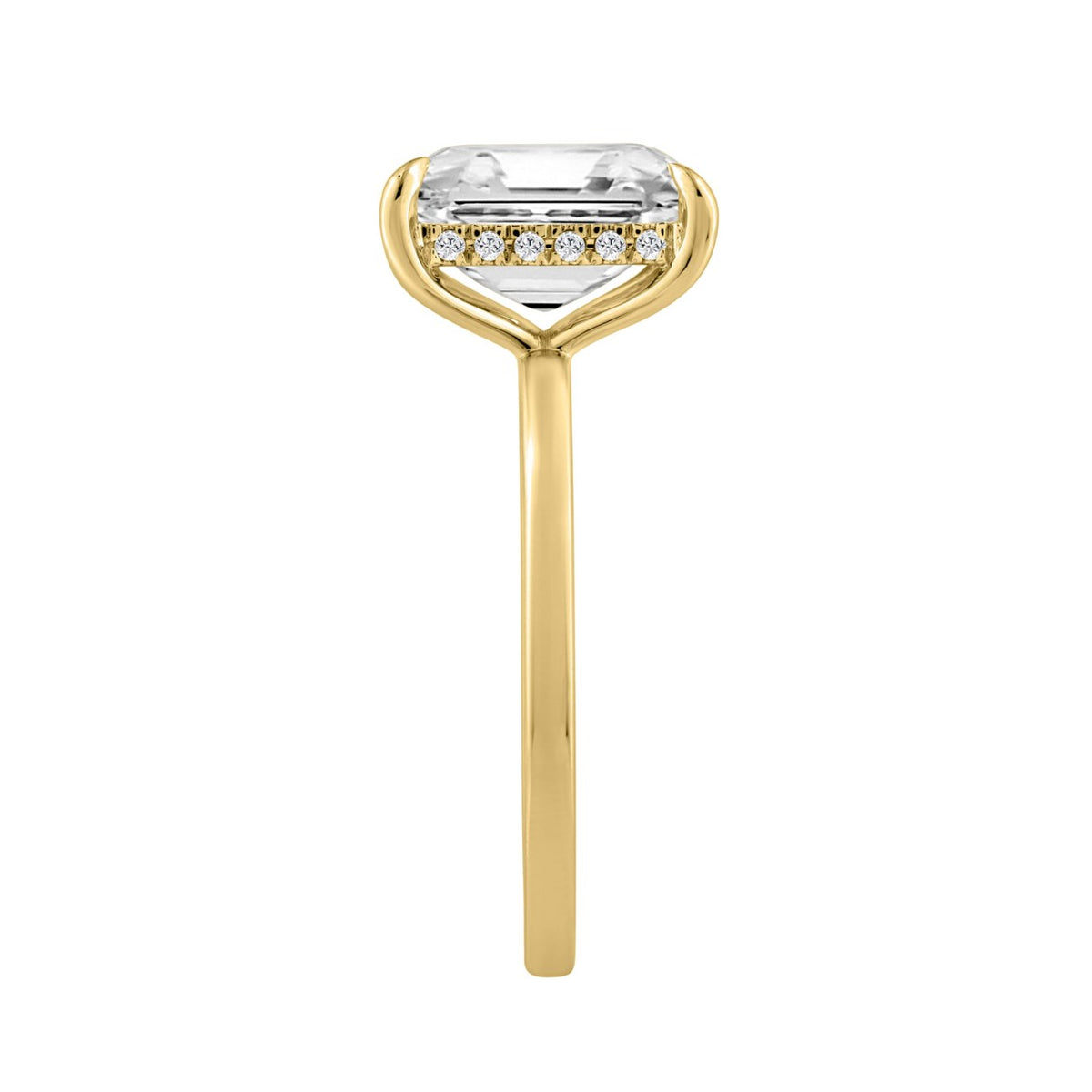 14K YELLOW GOLD 3 1/8CT ROUND/RADIANT DIAMOND LADIES RING (CENTER STONE RADIANT DIAMOND 3.00CT)
