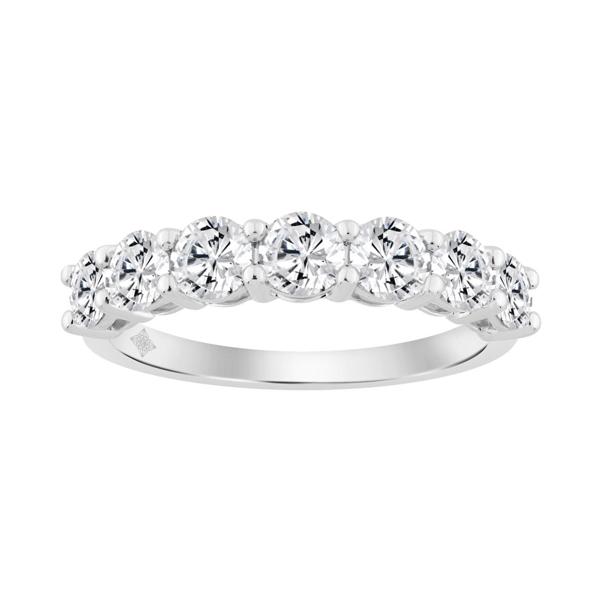 14K WHITE GOLD 1 1/2CT ROUND DIAMOND LADIES BAND