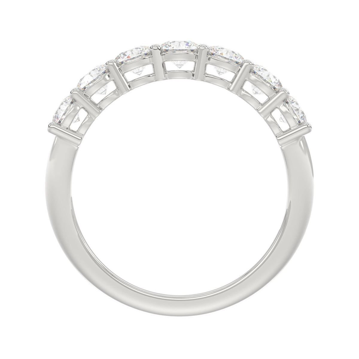 14K WHITE GOLD 1 1/2CT ROUND DIAMOND LADIES BAND