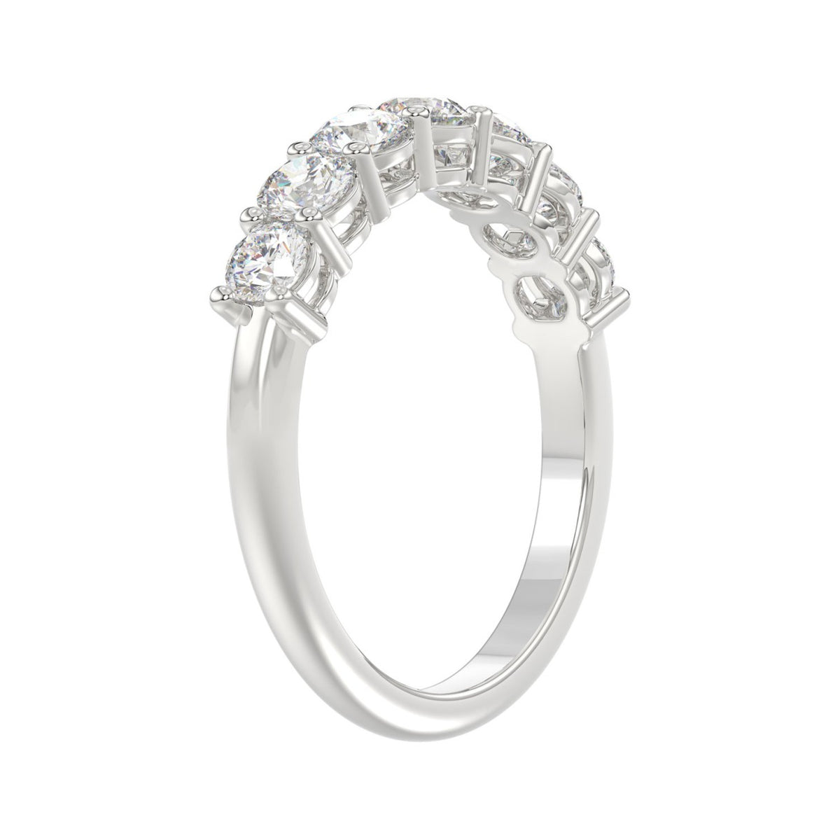 14K WHITE GOLD 1 1/2CT ROUND DIAMOND LADIES BAND