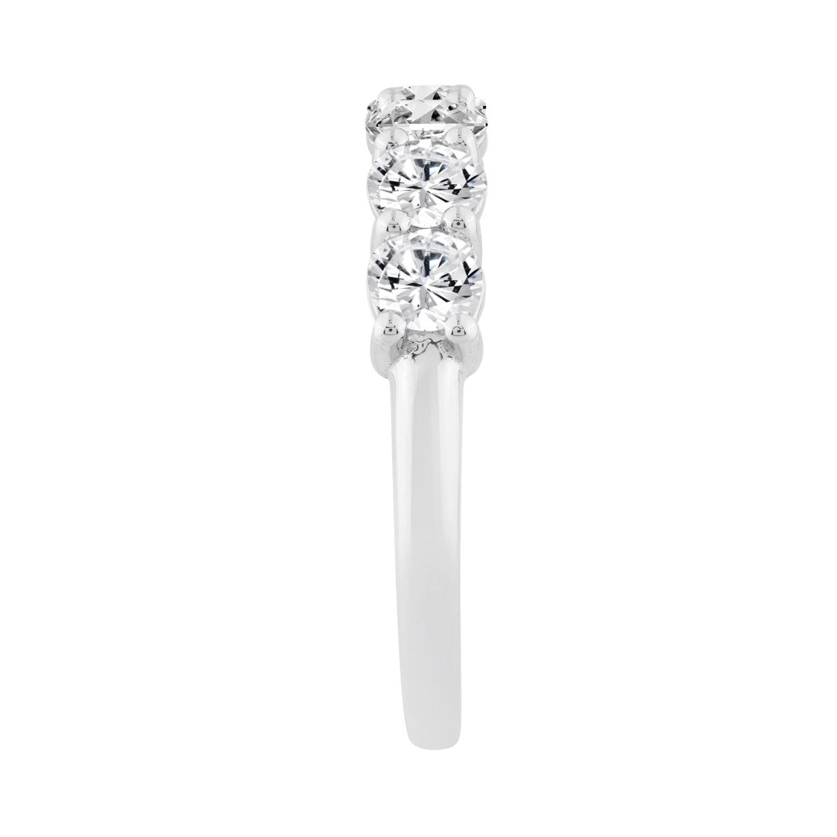 14K WHITE GOLD 1 1/2CT ROUND DIAMOND LADIES BAND