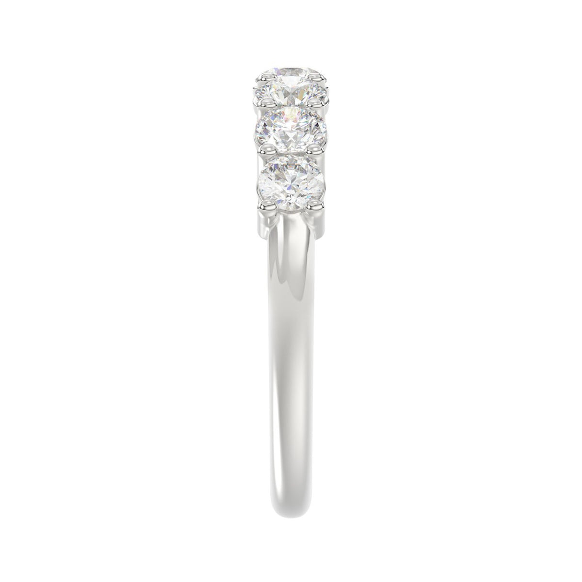 14K WHITE GOLD 1 1/2CT ROUND DIAMOND LADIES BAND