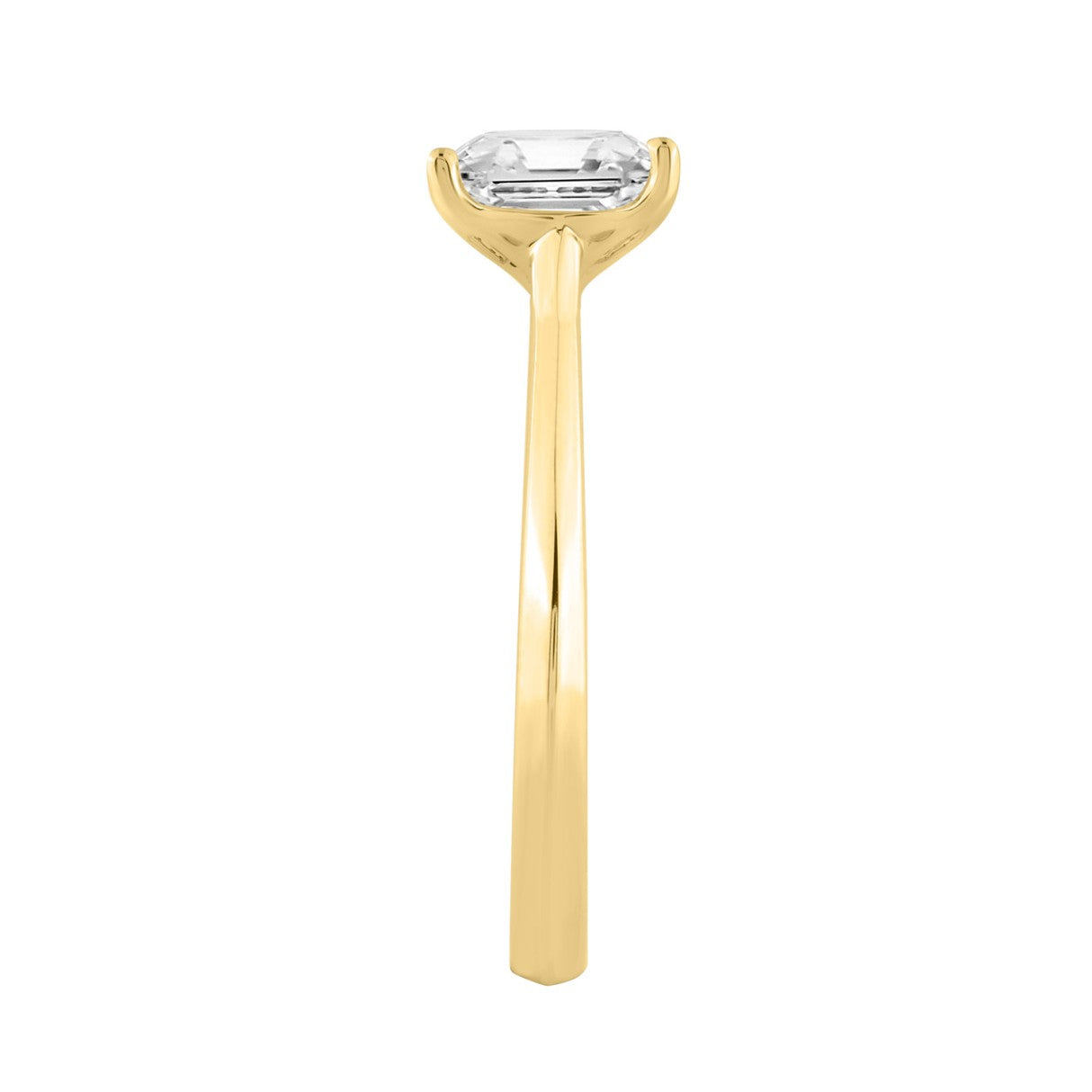 14K YELLOW GOLD 1.00CT RADIANT DIAMOND LADIES SOLITAIRE RING