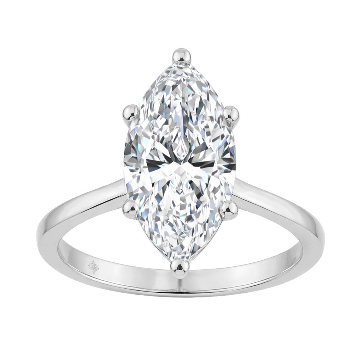 14K WHITE GOLD 3.00CT MARQUISE DIAMOND LADIES SOLITAIRE RING (CENTER STONE MARQUISE DIAMOND 3CT