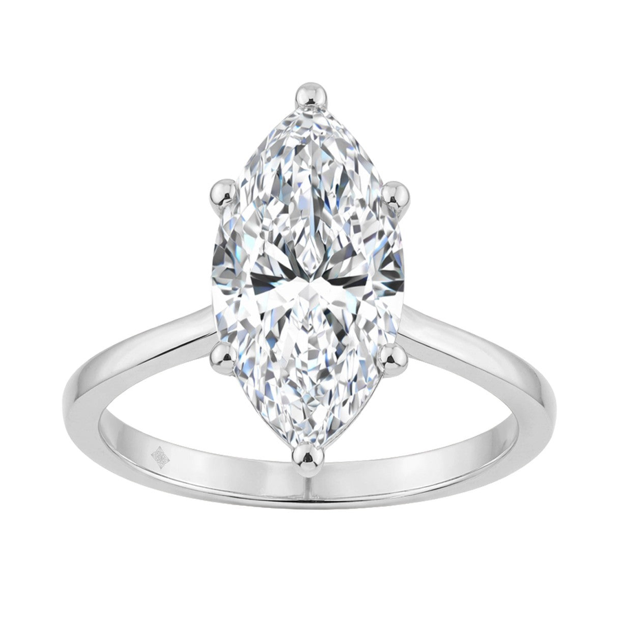 14K WHITE GOLD 3.00CT MARQUISE DIAMOND LADIES SOLITAIRE RING (CENTER STONE MARQUISE DIAMOND 3CT