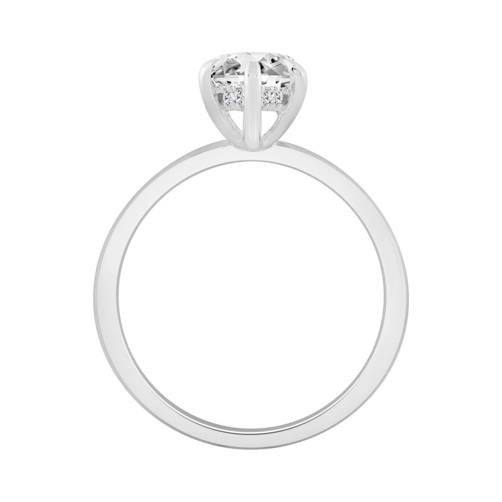 14K WHITE GOLD 2.00CT MARQUISE/ROUND DIAMOND LADIES RING (CENTER STONE MARQUISE DIAMOND 2.00CT)